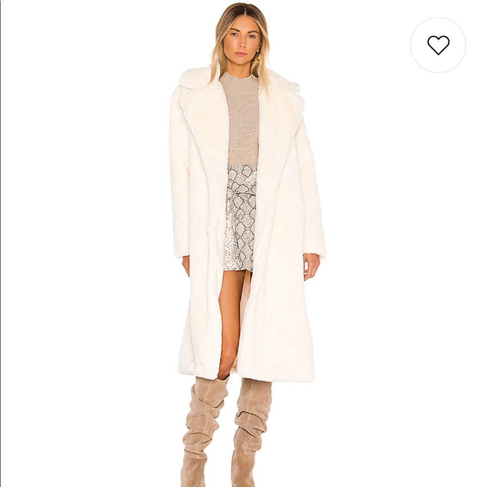 APPARIS faux fur ivory coat NEW W TAGS